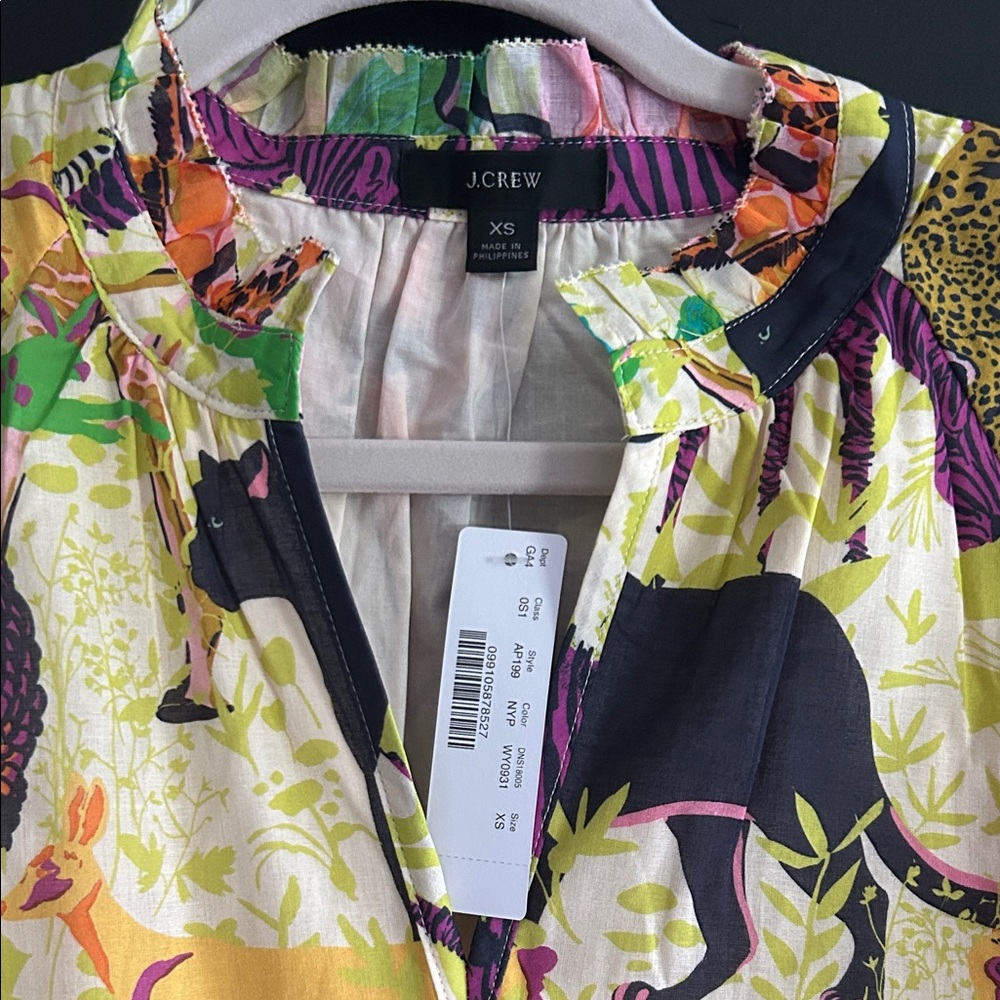 Jcrew Safari Print Dress XS - Picture 2 of 8